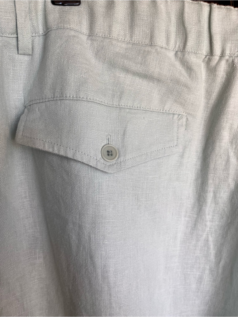 Banana Republic Pale Green Wide-Leg Linen Pants XL - Picture 4 of 8